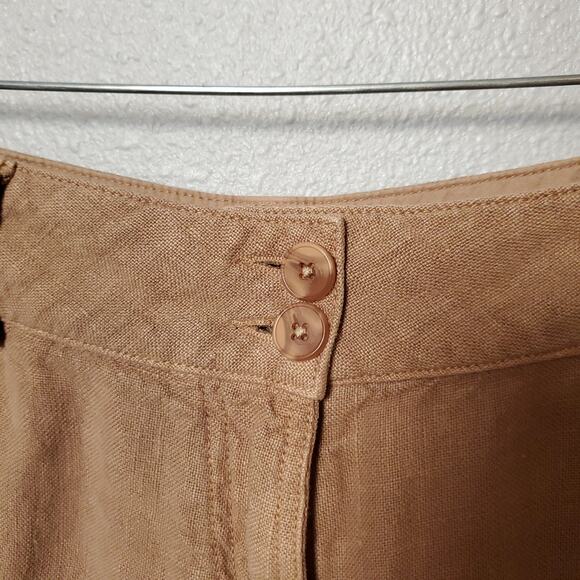 POETRY Linen Mocha Mousse Trousers Pants Sz XL - Picture 3 of 9